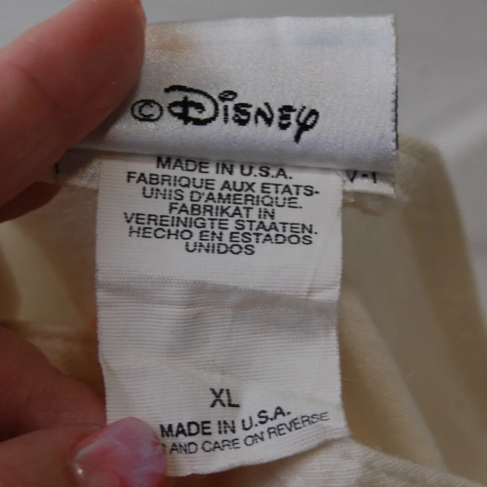 Disney World Epcot Tank Top Men's XL 90s White Sleeveless T-shirt Flags Vintage